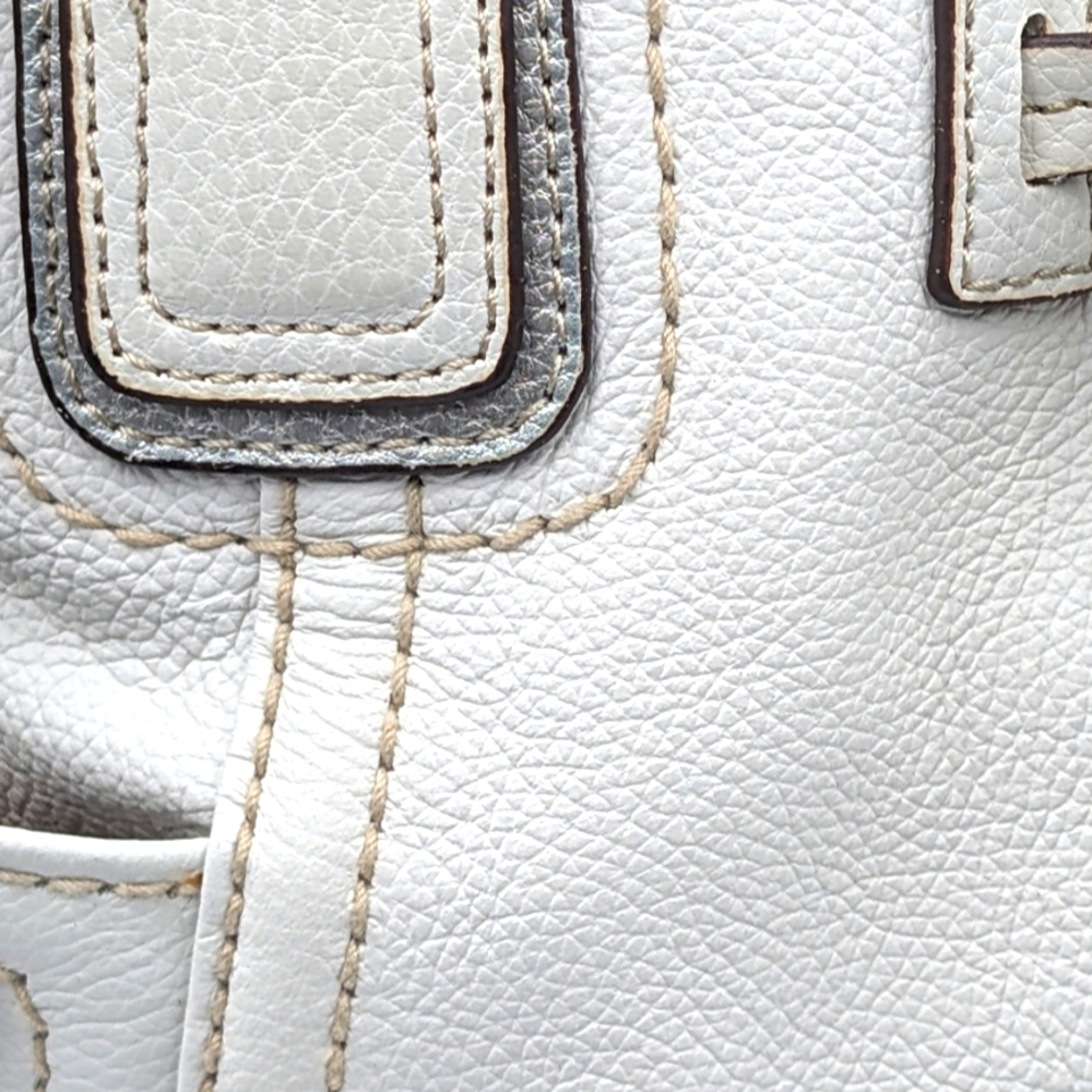 Tignanello Bone & Silver Leather Bag - Picture 3 of 6